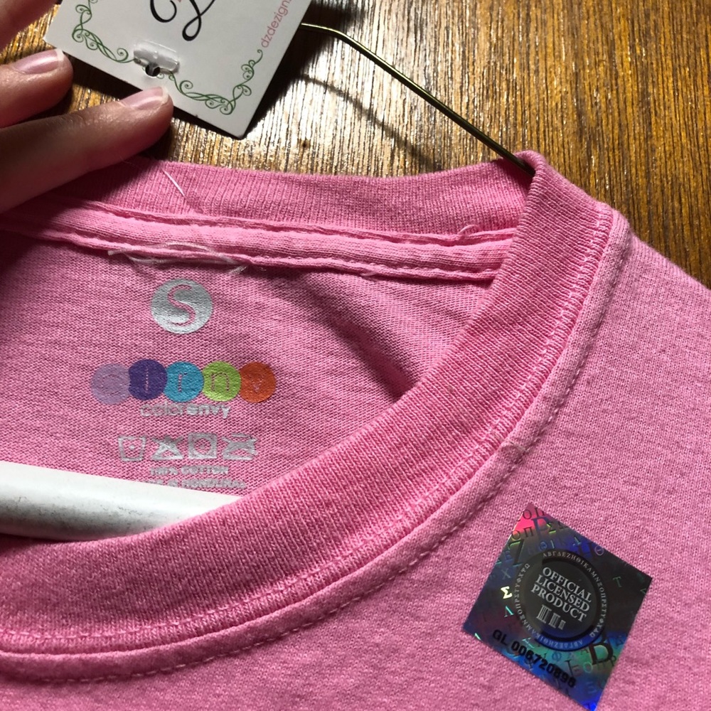 Pink and Blue Delta Zeta Pocket Tee - Picture 6 of 8